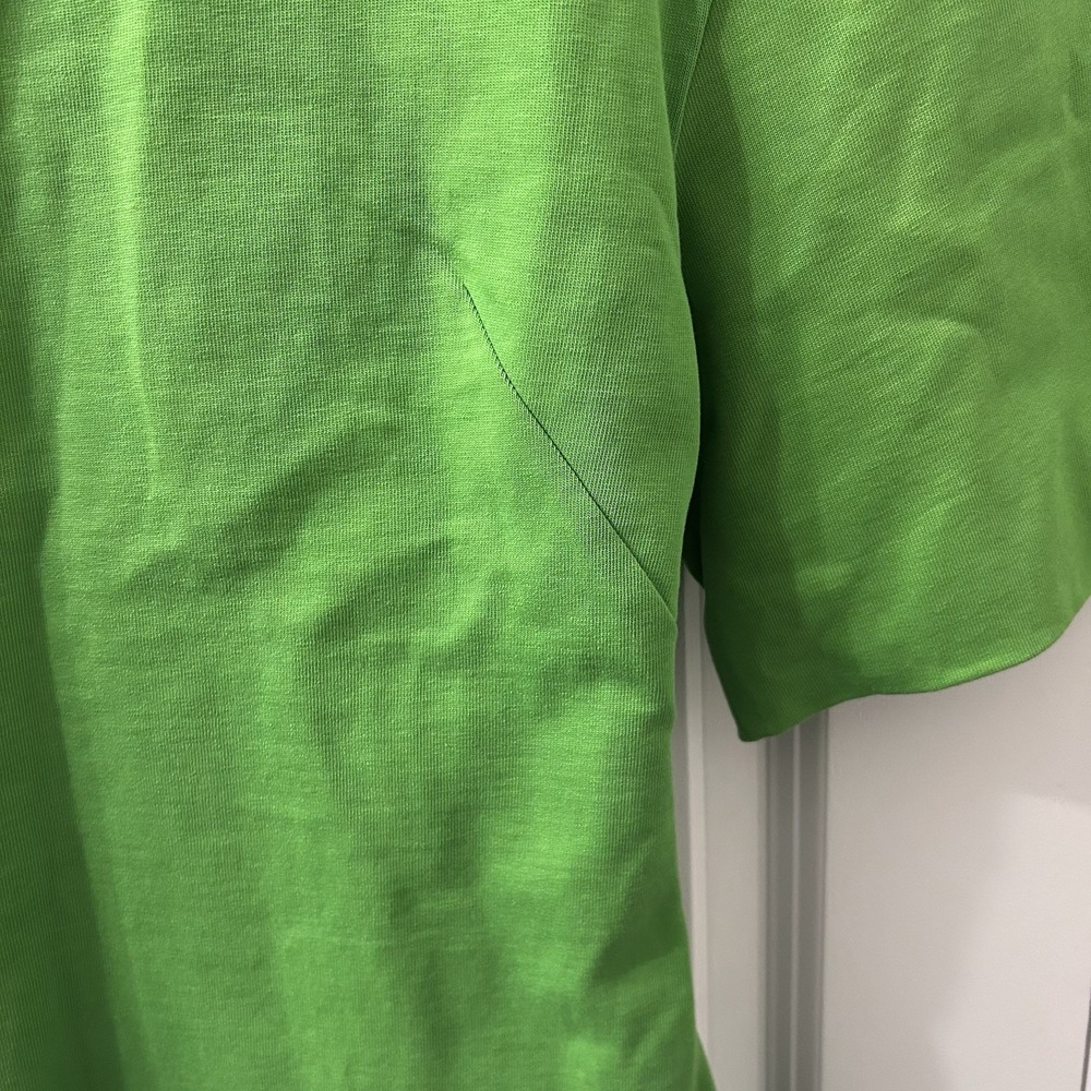 COS Power Shoulder SLIM WAISTED T-SHIRT Bright Green  Fitted  NWOT Classy Size S - Picture 4 of 10